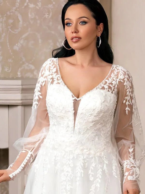 Robe Mariée Champêtre Manche Longue