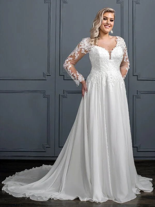 Robe Mariée Dentelle Grande Taille - Vue principale