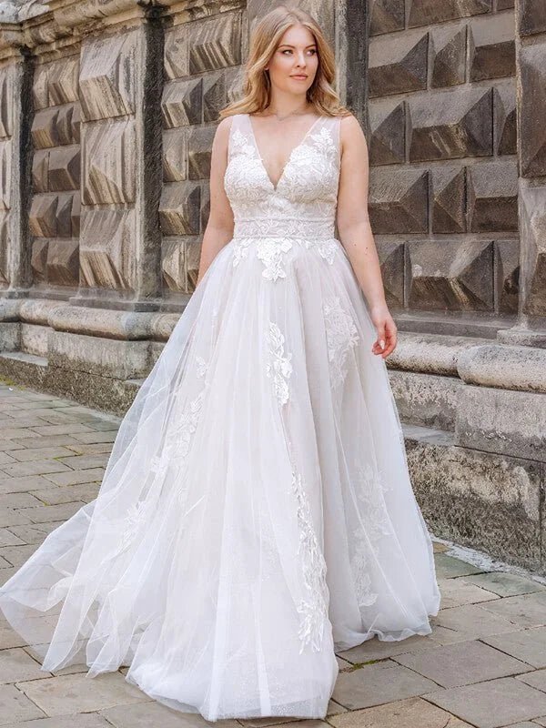 Robe Mariée pour Femme Ronde - Vue principale