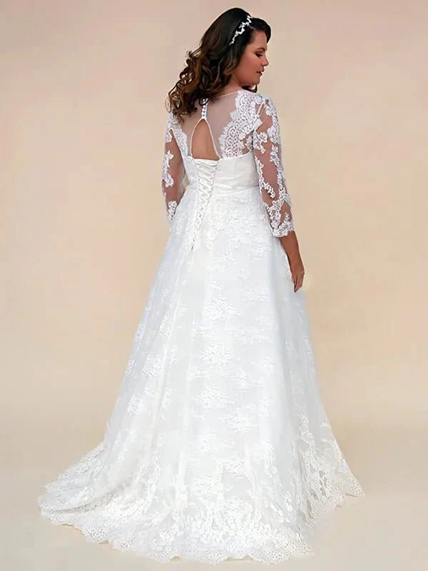 Robes de Mariée Grande Taille, détail gros plan, broderie et ornements