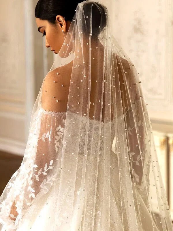 Voile de mariée avec des perles