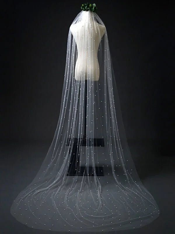 Voile de mariée avec des perles