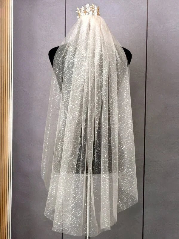 Voile de Mariée Scintillant à Paillettes