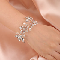 Thumbnail for Bracelet perle strass mariage Argent